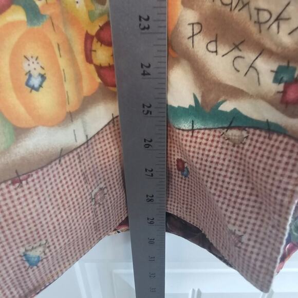 Vintage Fall Vest Womens Size XXL Brown Scarecrow Floral Handmade Irreversible - Picture 7 of 8